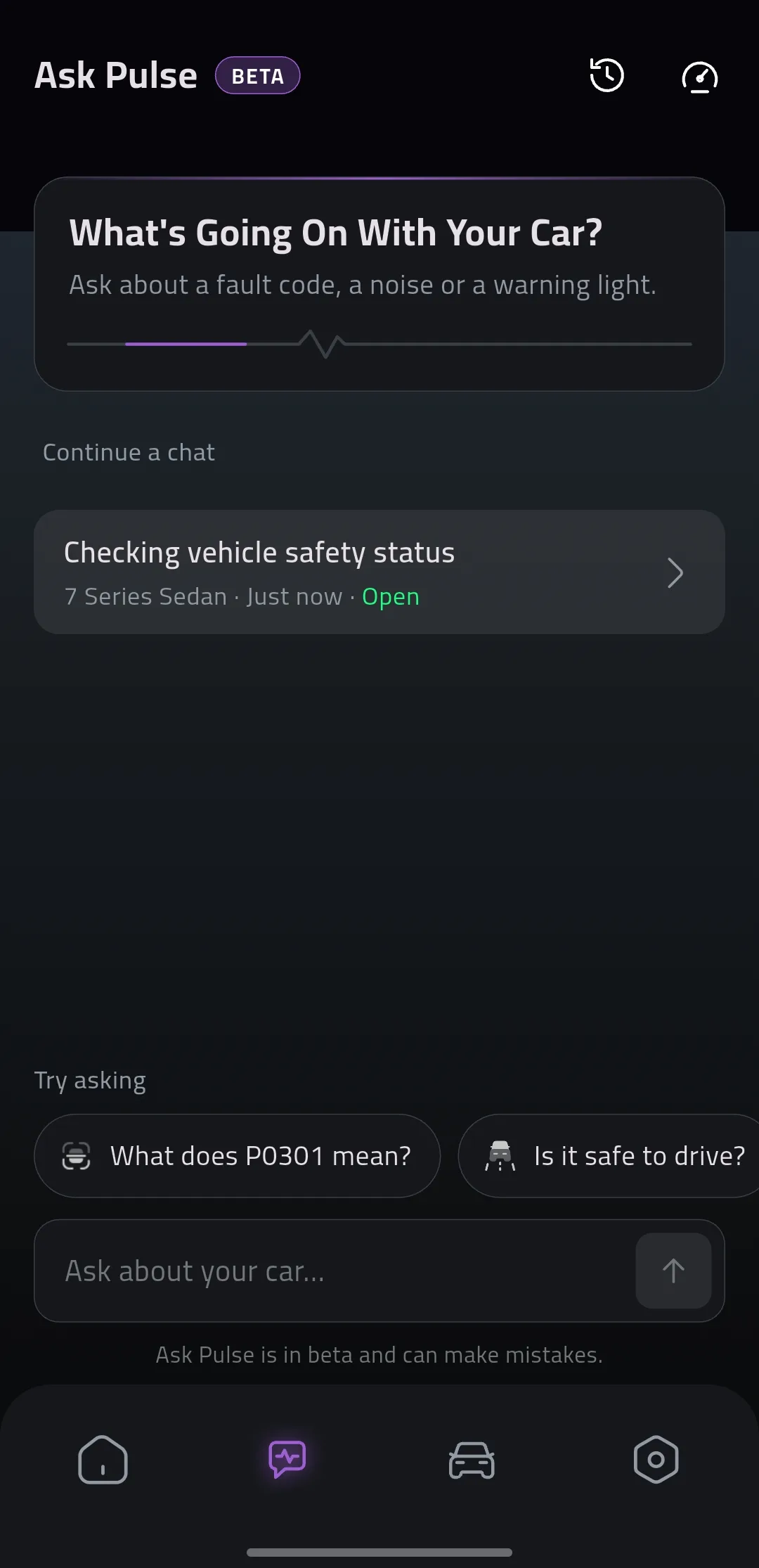 The Ask Pulse tab